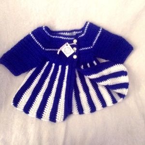 Child Royal Blue and White dress coat